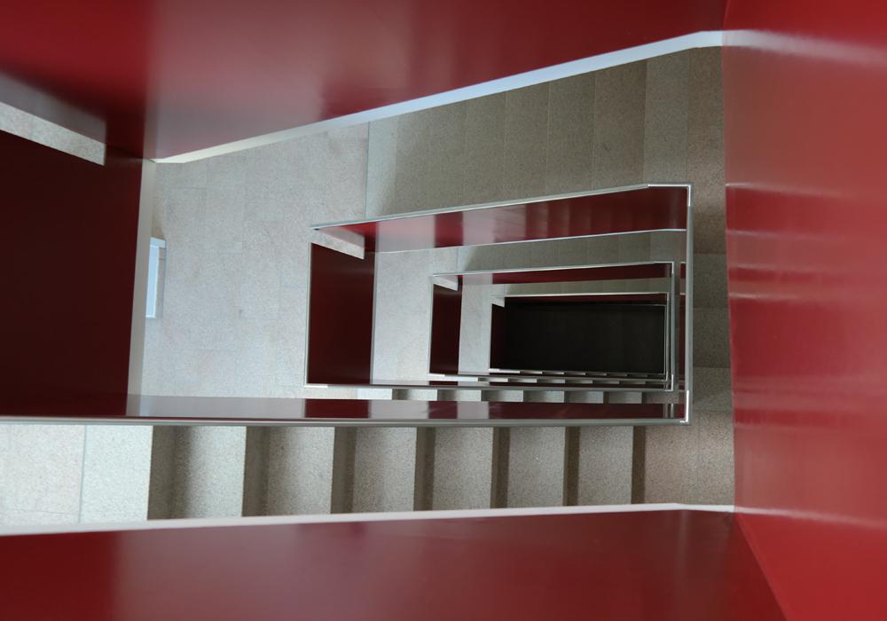 Blick ins Treppenhaus. 